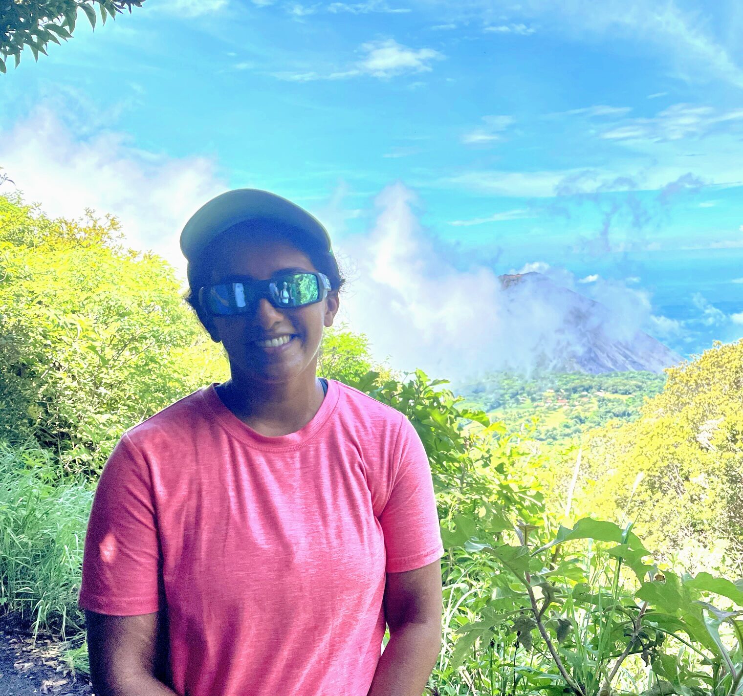 Hiking to the top of the Santa Ana volcano in El Salvador.