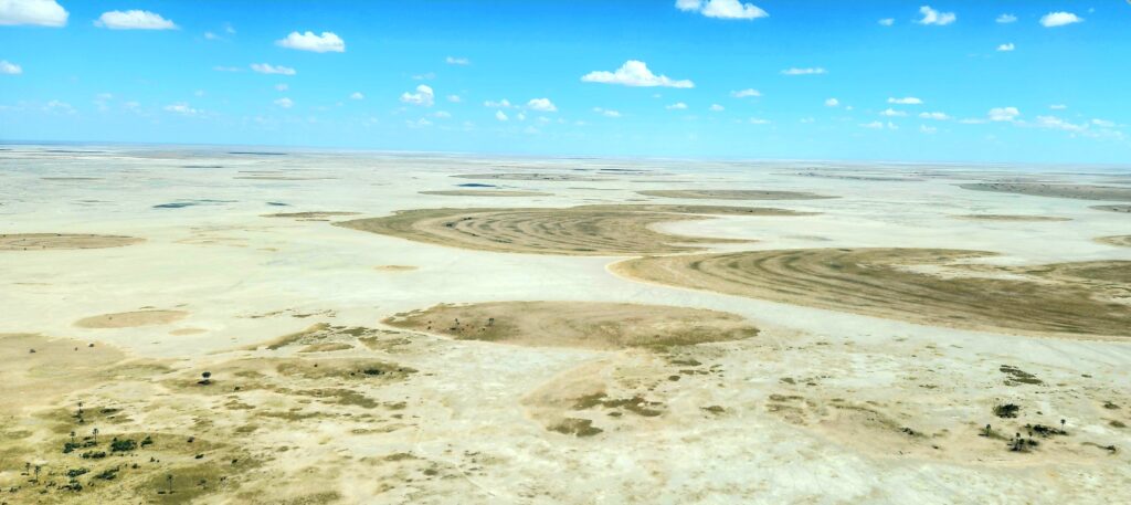 Aerial view of Kalahari Desert